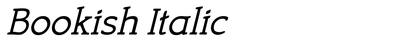 Bookish Italic
